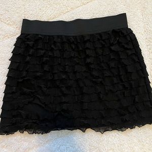 Ruffle layer mini skirt